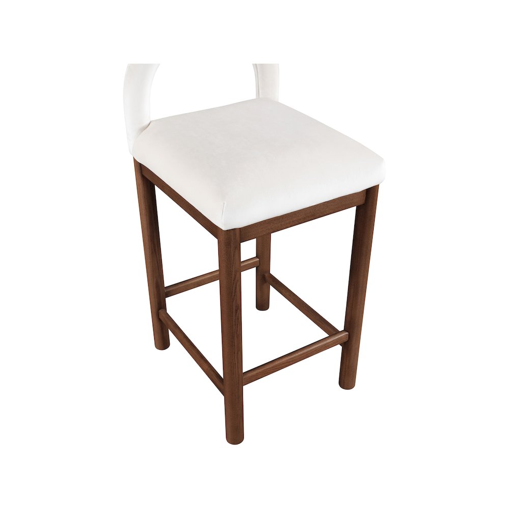 Conrad Cream Velvet Counter Stool. Picture 7