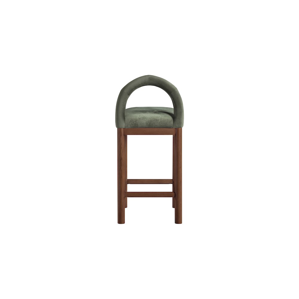 Conrad Green Velvet Counter Stool. Picture 5