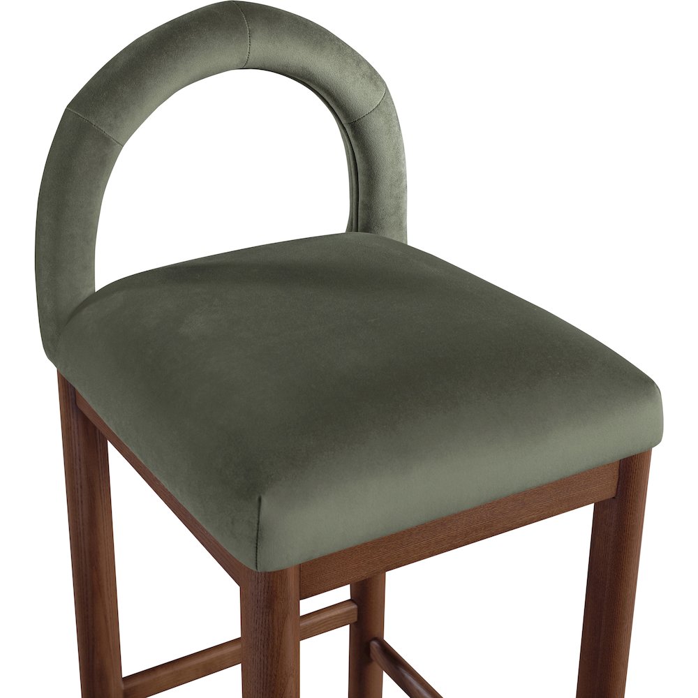 Conrad Green Velvet Counter Stool. Picture 6