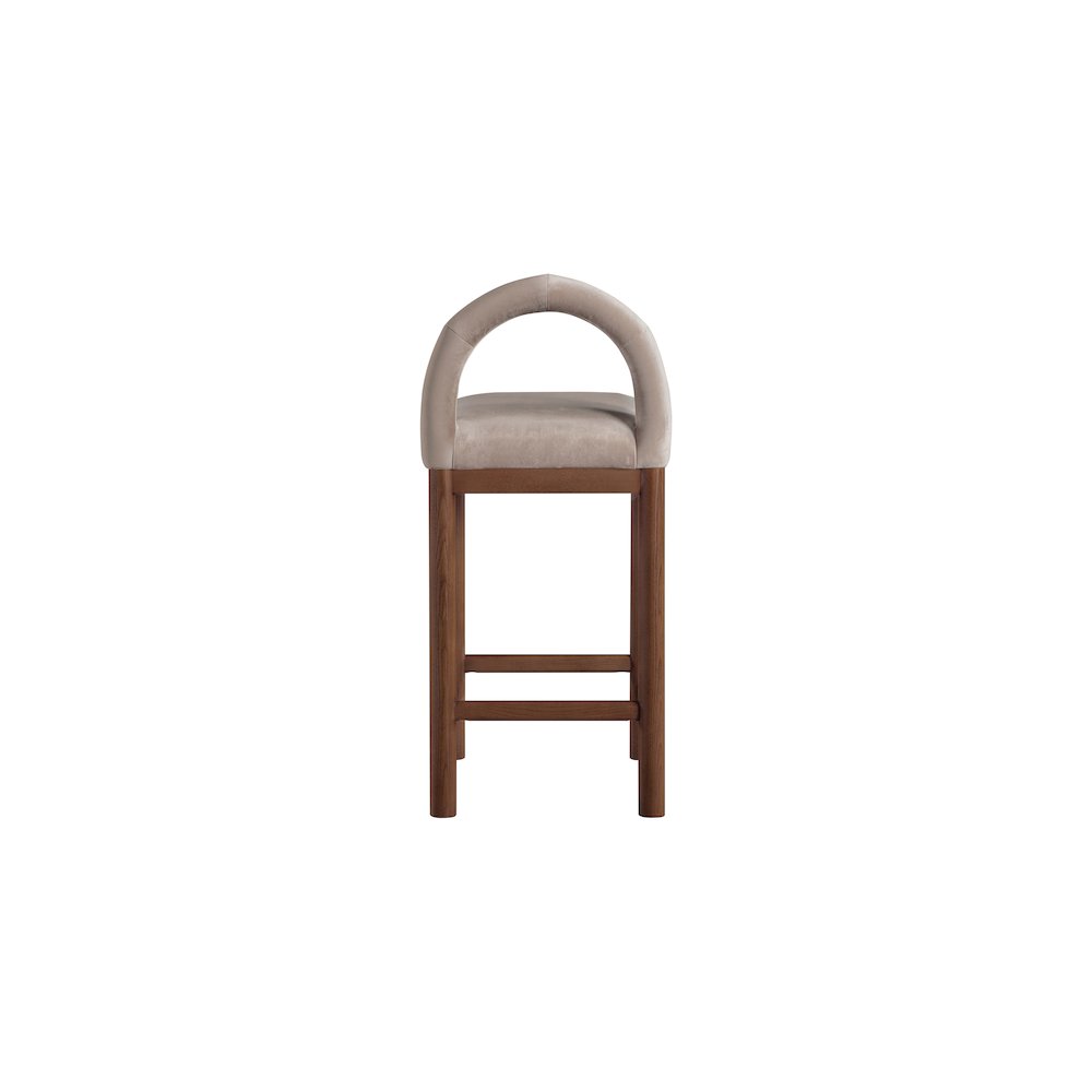 Conrad Taupe Velvet Counter Stool. Picture 5