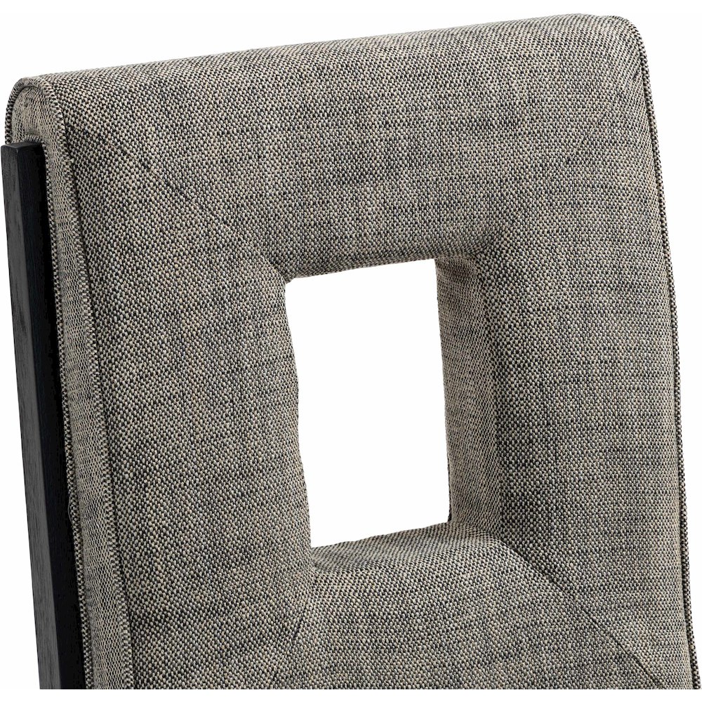 Gwendolyn Grey Linen Textured Fabric Dining Side Chair, Set of 2. Picture 8
