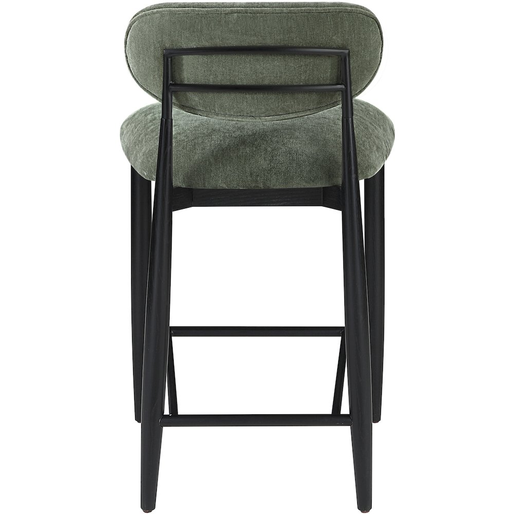 Riccio Olive Performance Fabric Upholstered Stool. Picture 4