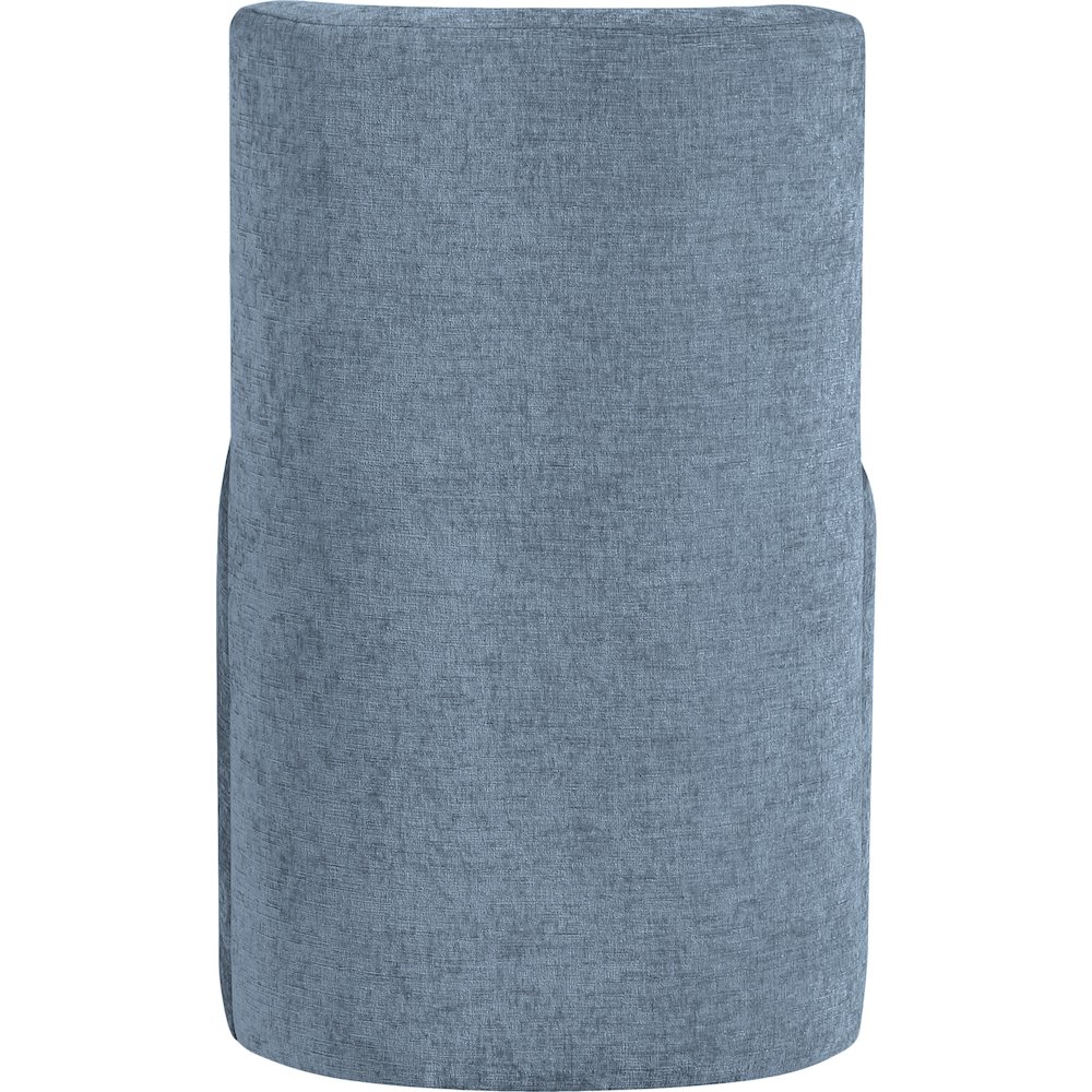 Duvina Light Blue Chenille Performance Fabric Upholstered Dining Chair. Picture 5