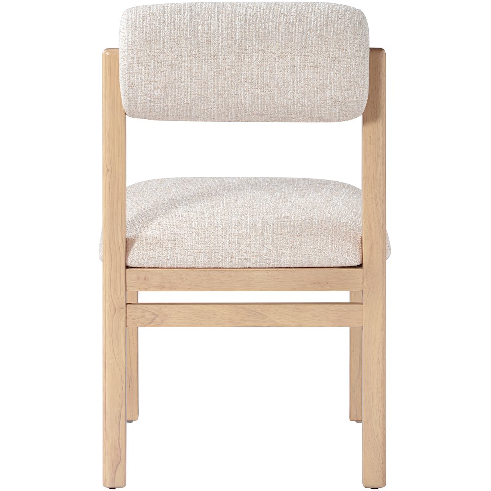 Roundhill Beige Linen Textured Fabric Upholstered Dining Chair, Set of 2. Picture 5