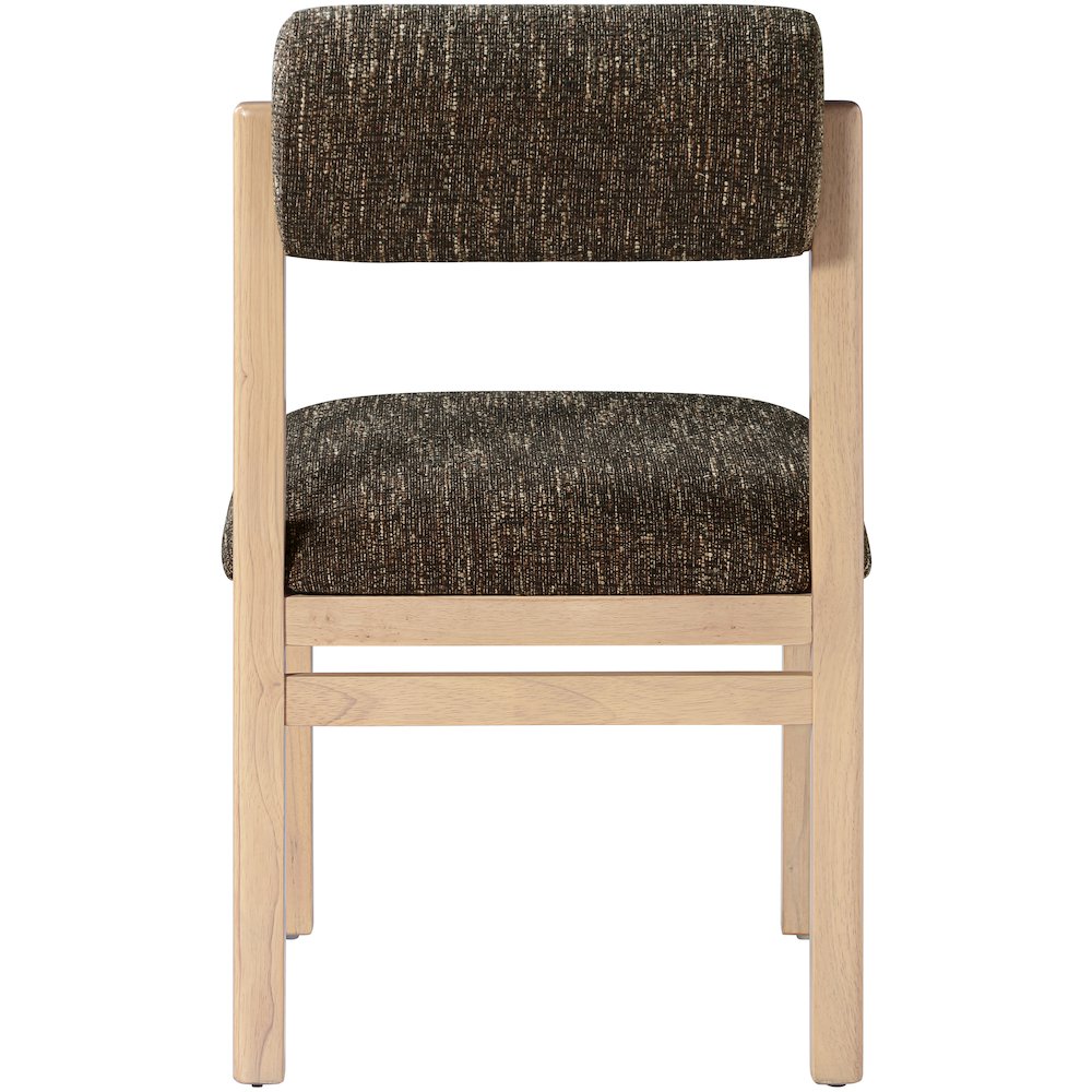 Roundhill Brown Linen Textured Fabric Upholstered Dining Chair, Set of 2. Picture 5