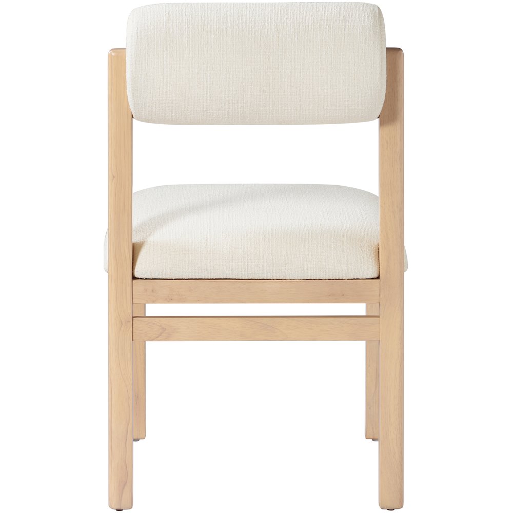 Roundhill Cream Linen Textured Fabric Upholstered Dining Chair, Set of 2. Picture 5
