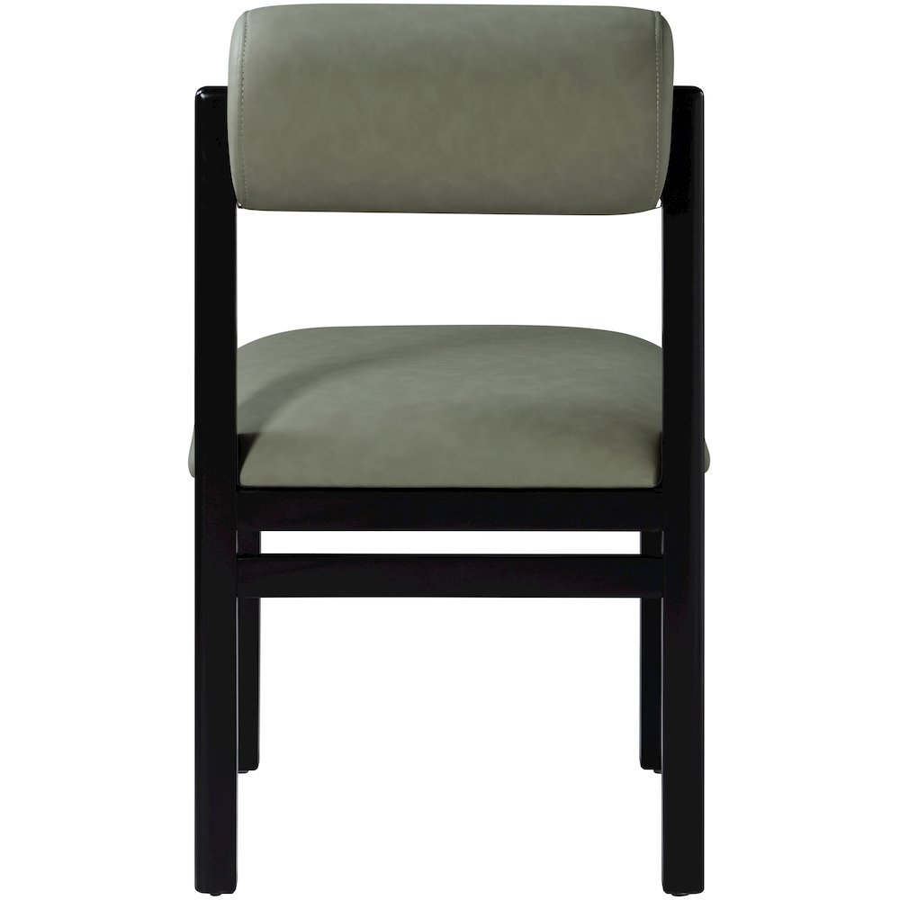 Roundhill Green Vegan Leather Upholstered Dining Chair, Set of 2. Picture 5