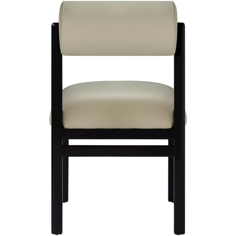 Roundhill Taupe Vegan Leather Upholstered Dining Chair, Set of 2. Picture 5