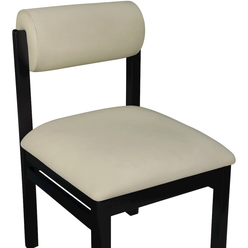 Roundhill Taupe Vegan Leather Upholstered Dining Chair, Set of 2. Picture 6