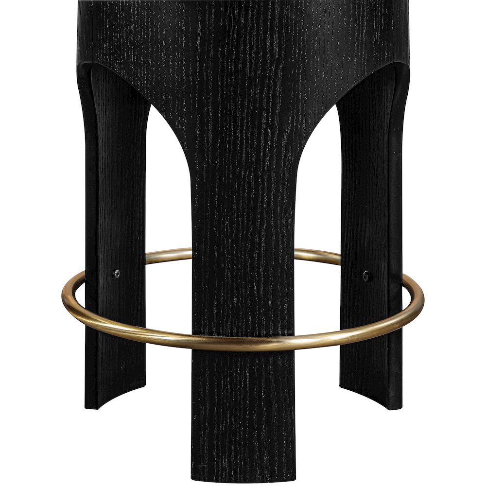 Bocceli Taupe Velvet Upholstered Counter Stool. Picture 8