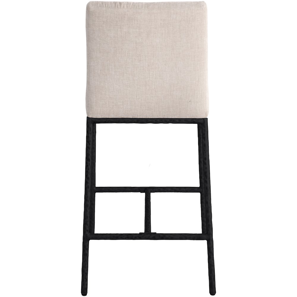 Reeves Beige Chenille Fabric Upholstered Counter Stool, Set of 2. Picture 4