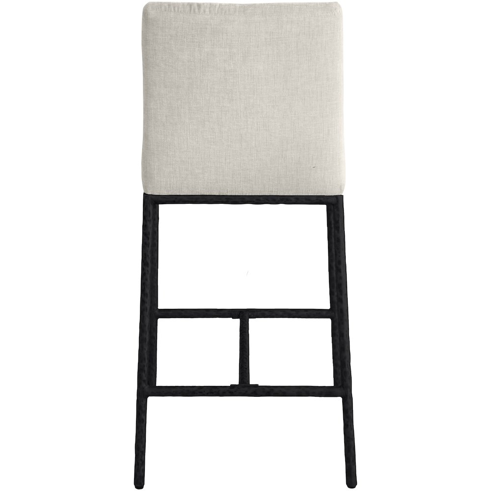 Reeves Cream Chenille Fabric Upholstered Counter Stool, Set of 2. Picture 4