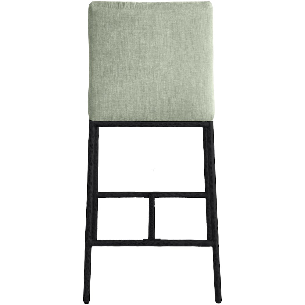 Reeves Mint Chenille Fabric Upholstered Counter Stool, Set of 2. Picture 4