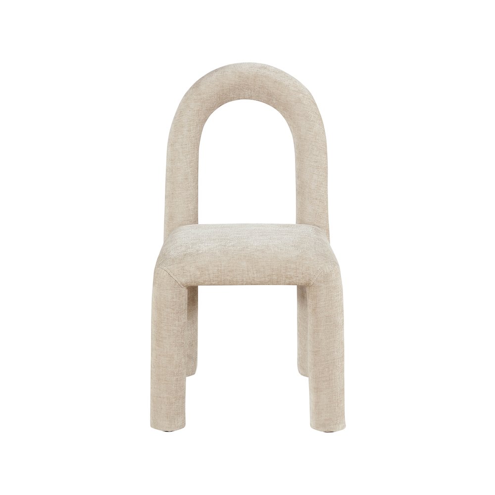 Amari Beige Chenille Fabric Dining Chair, Set of 2. Picture 3