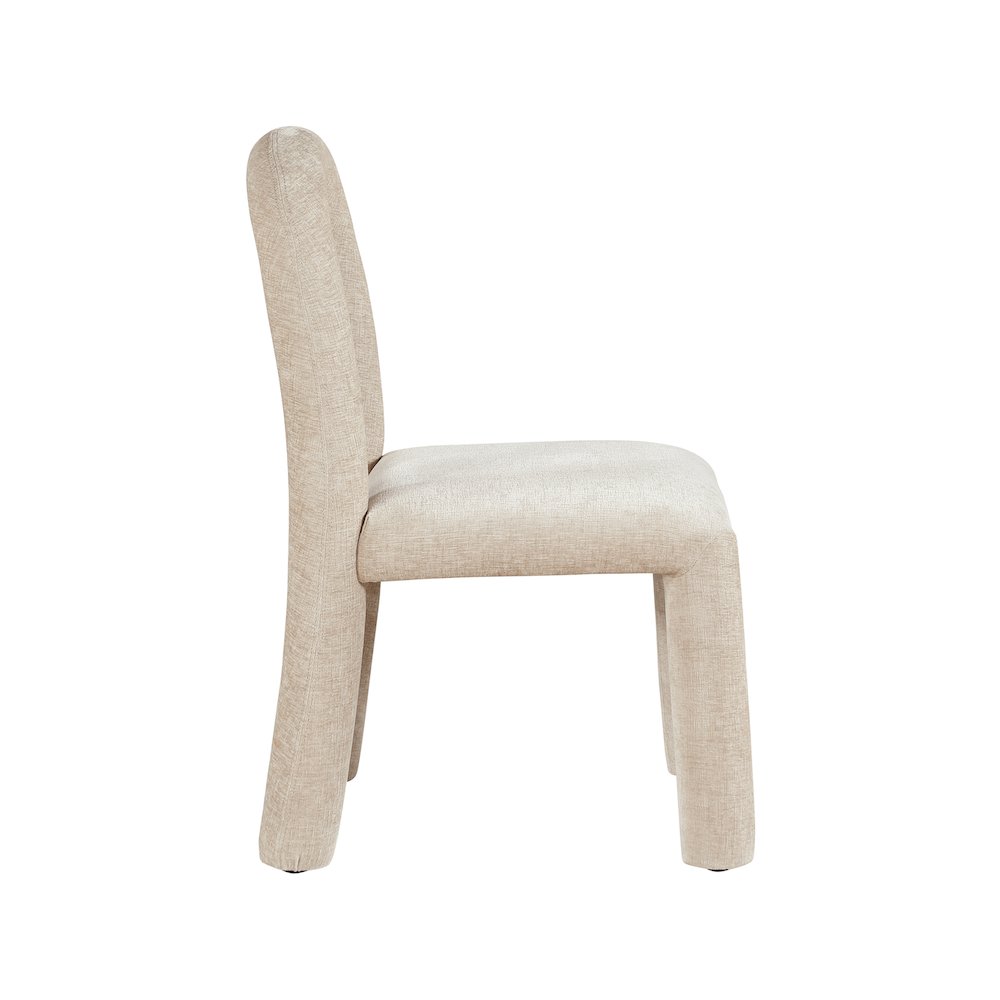Amari Beige Chenille Fabric Dining Chair, Set of 2. Picture 4
