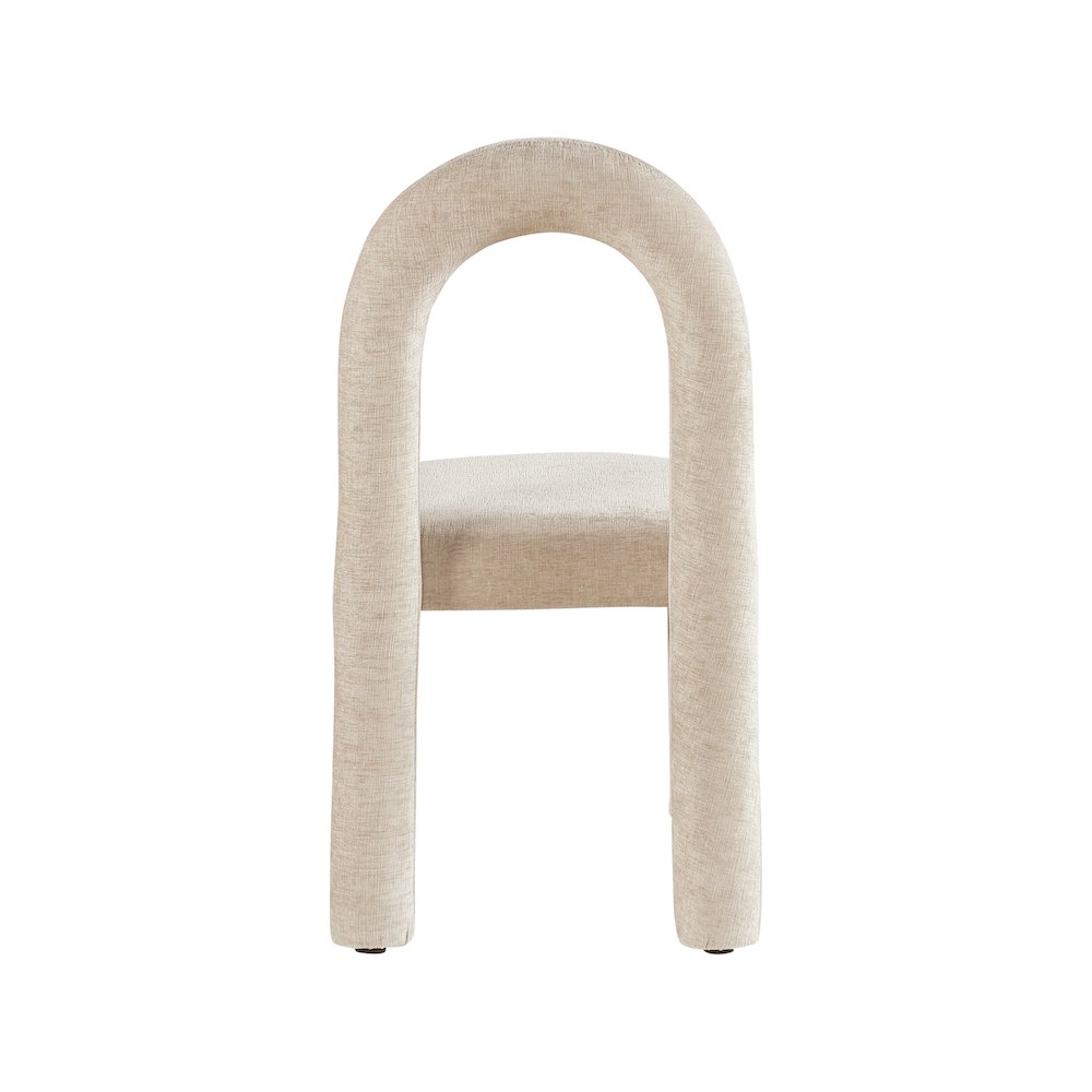 Amari Beige Chenille Fabric Dining Chair, Set of 2. Picture 5