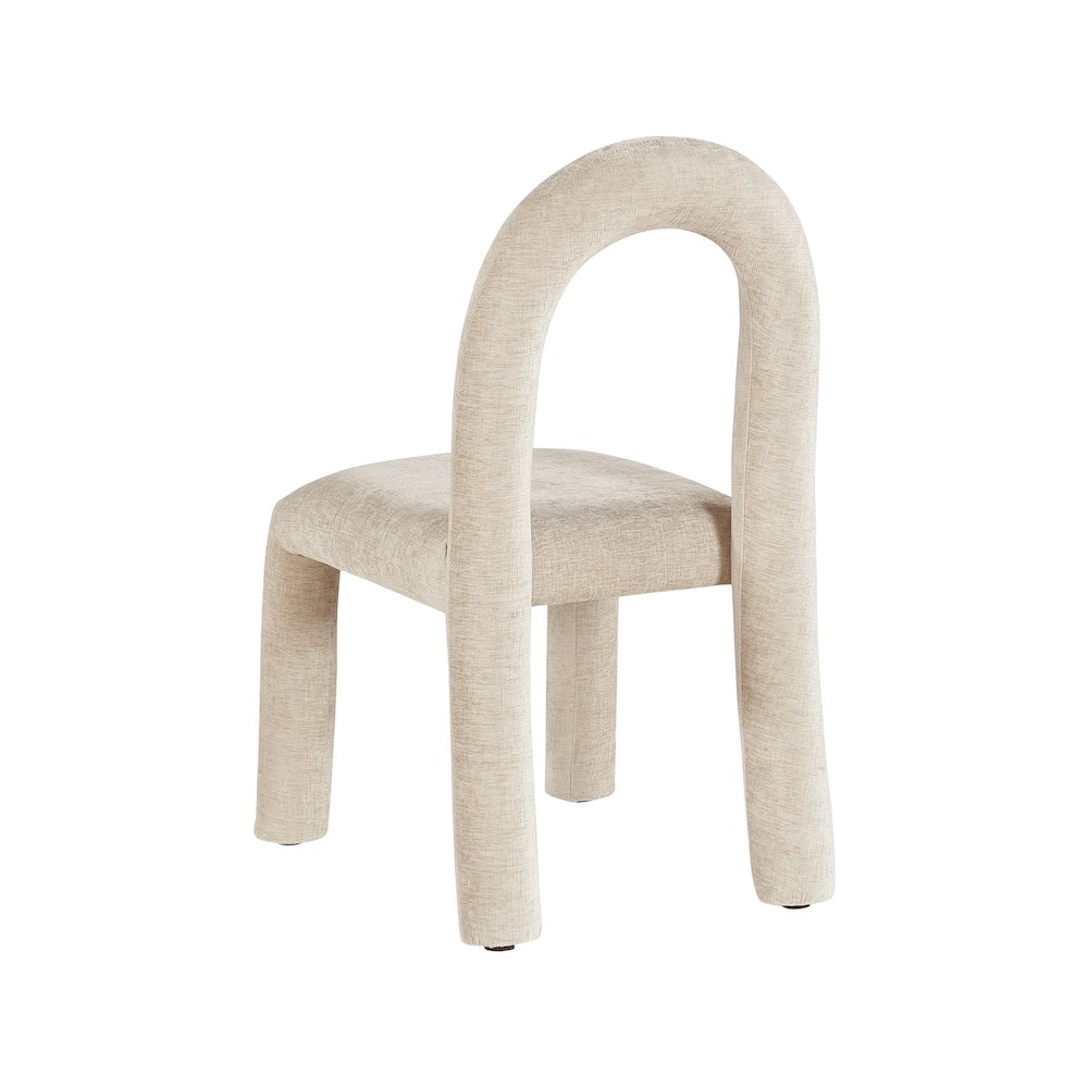 Amari Beige Chenille Fabric Dining Chair, Set of 2. Picture 6