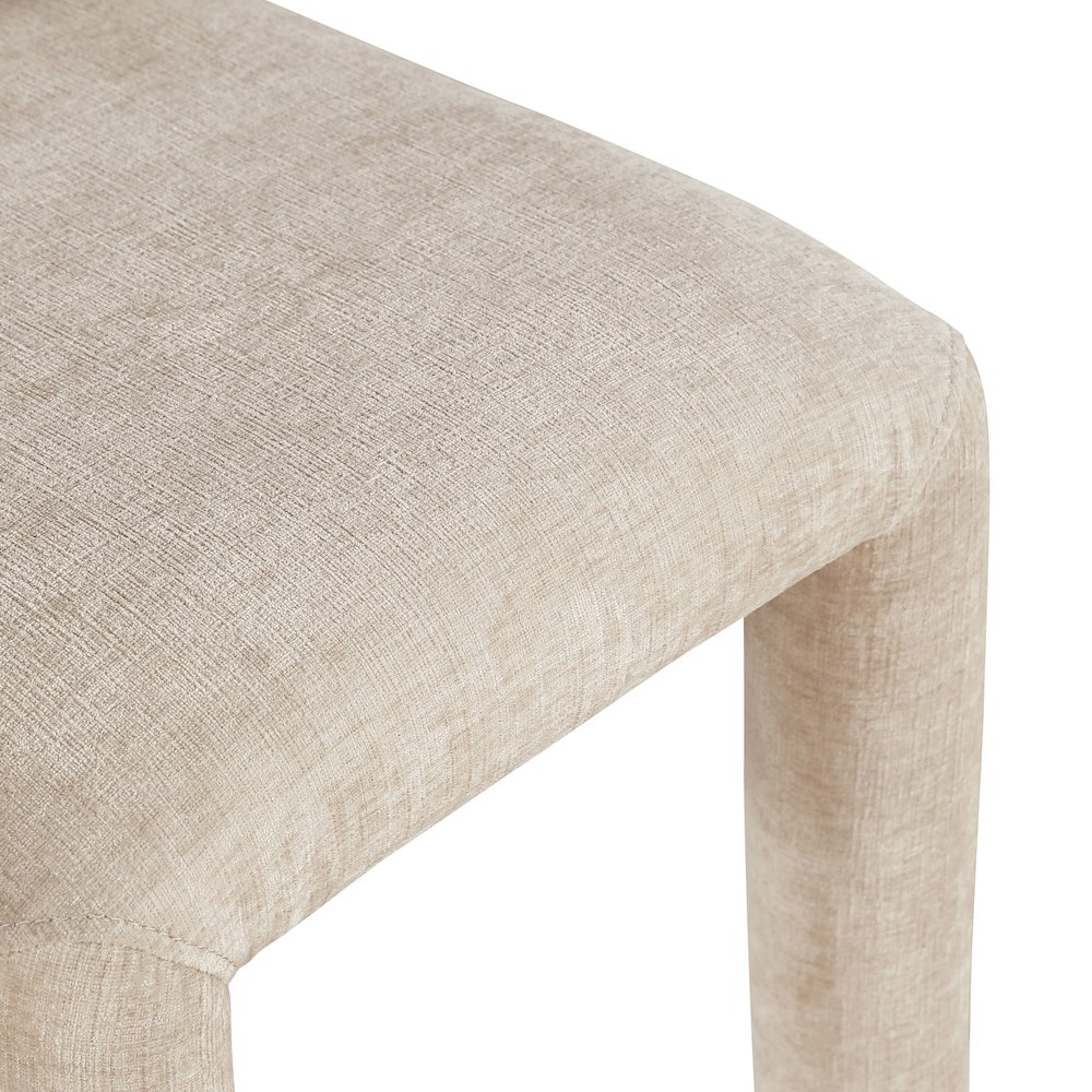 Amari Beige Chenille Fabric Dining Chair, Set of 2. Picture 7