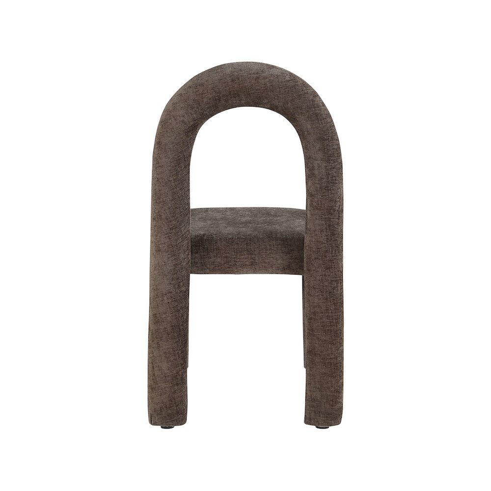 Amari Brown Chenille Fabric Dining Chair, Set of 2. Picture 5