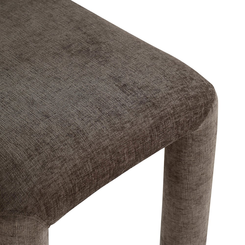 Amari Brown Chenille Fabric Dining Chair, Set of 2. Picture 7