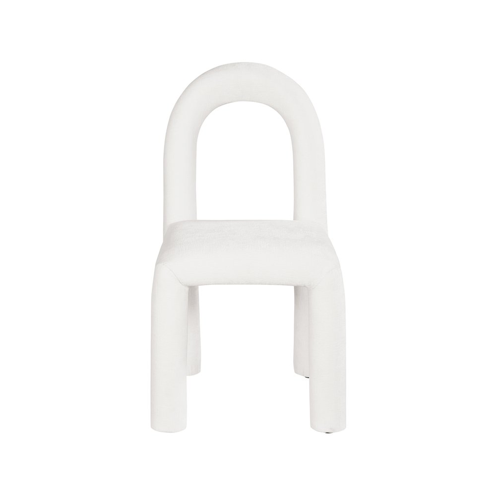 Amari Cream Chenille Fabric Dining Chair, Set of 2. Picture 3
