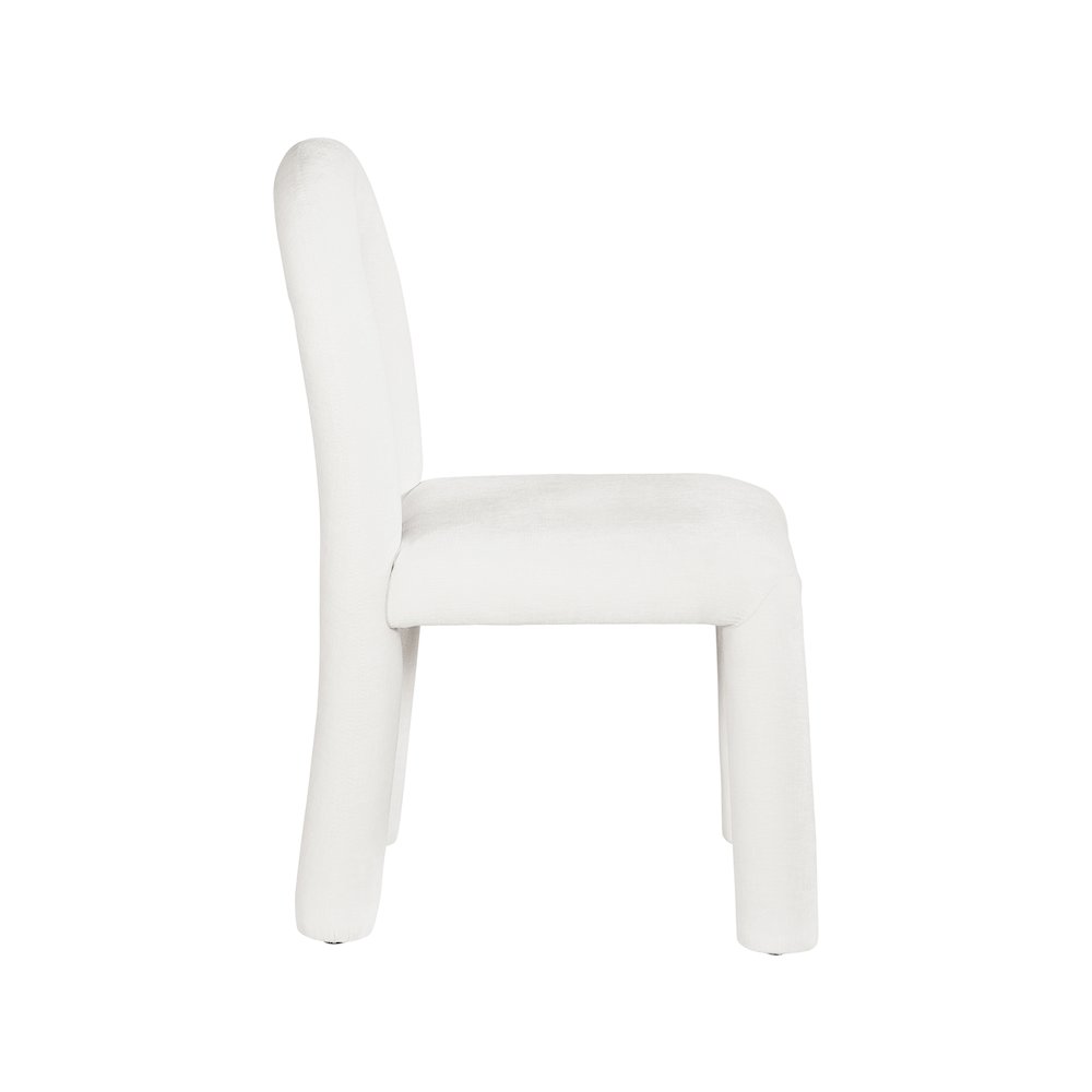 Amari Cream Chenille Fabric Dining Chair, Set of 2. Picture 4