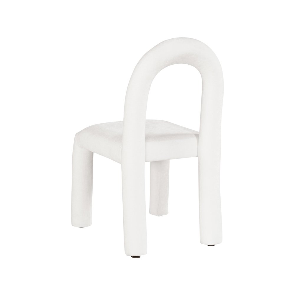 Amari Cream Chenille Fabric Dining Chair, Set of 2. Picture 6