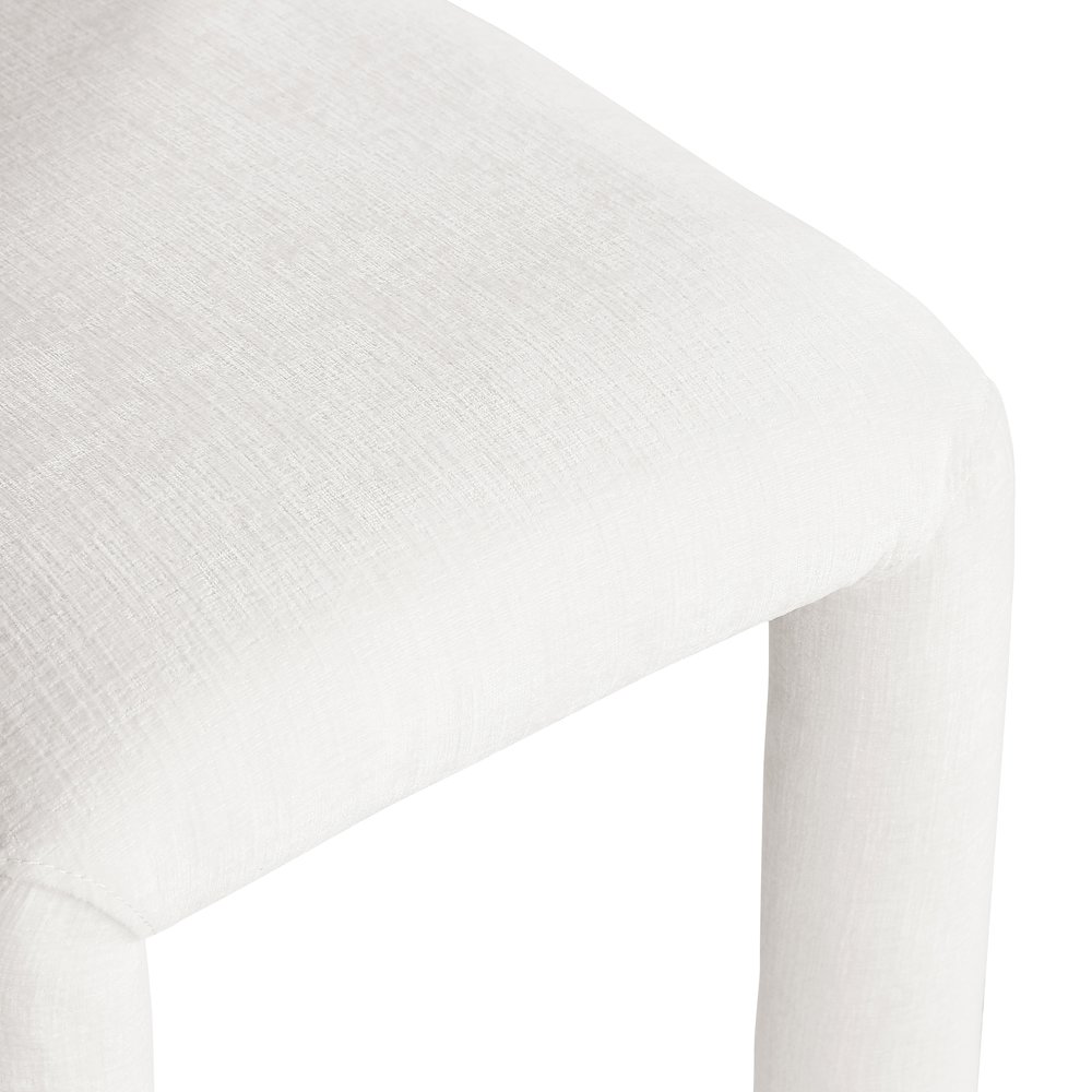 Amari Cream Chenille Fabric Dining Chair, Set of 2. Picture 7