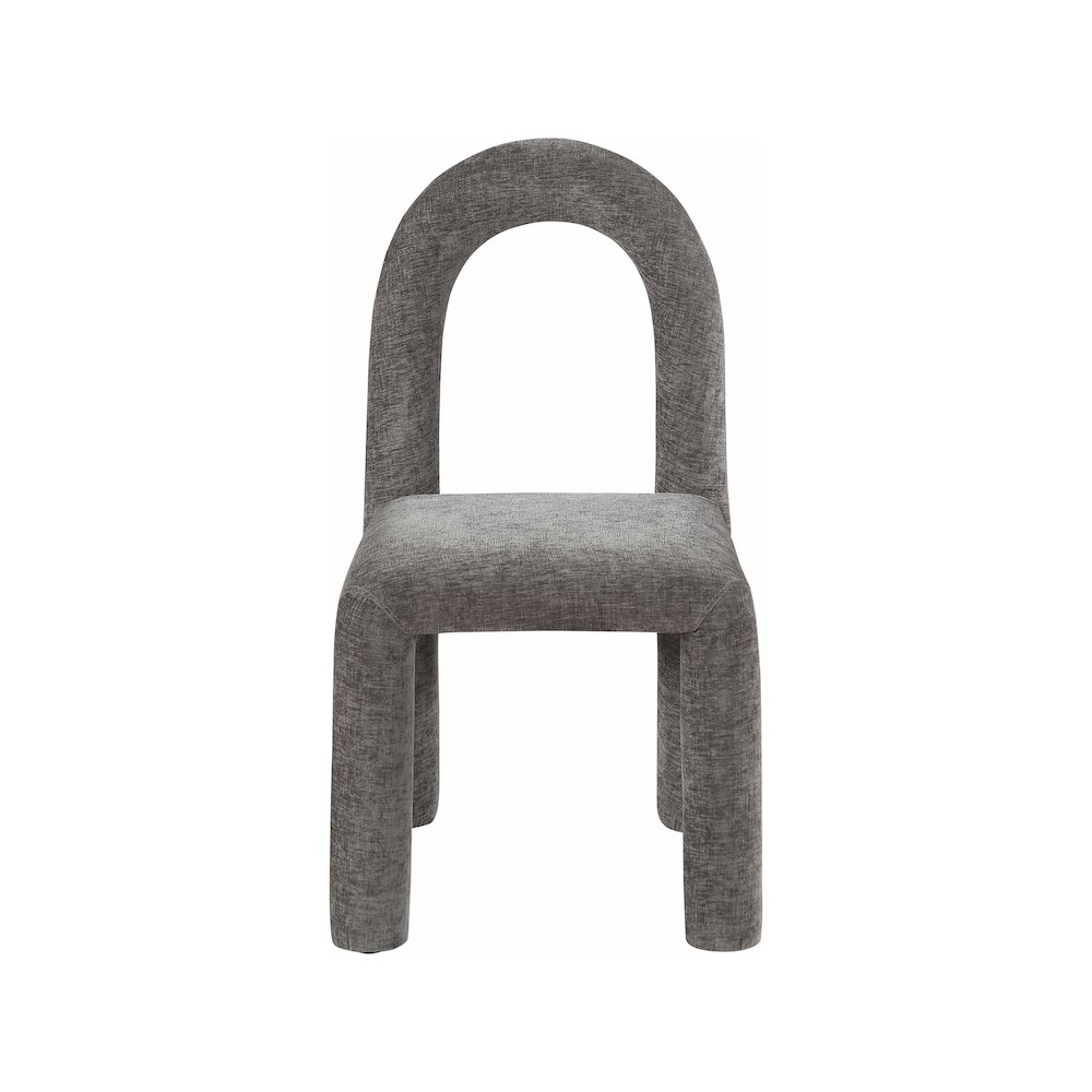 Amari Grey Chenille Fabric Dining Chair, Set of 2. Picture 3