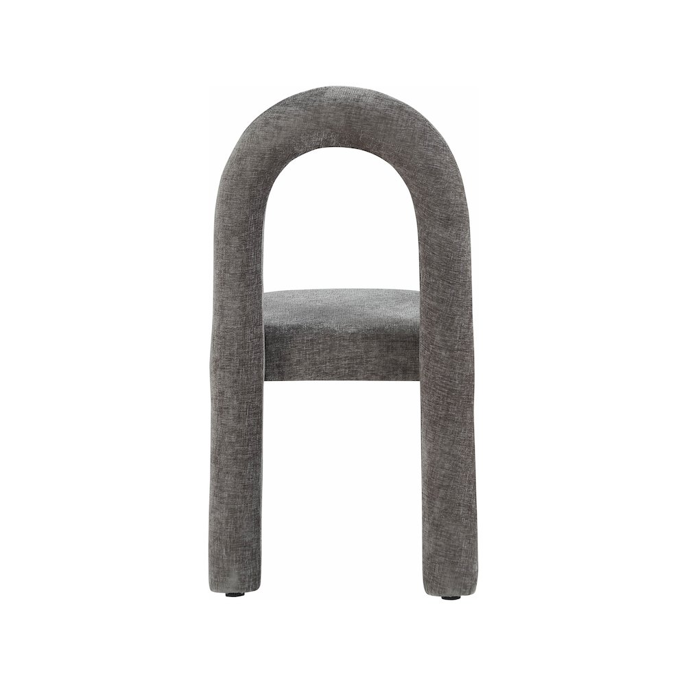 Amari Grey Chenille Fabric Dining Chair, Set of 2. Picture 5