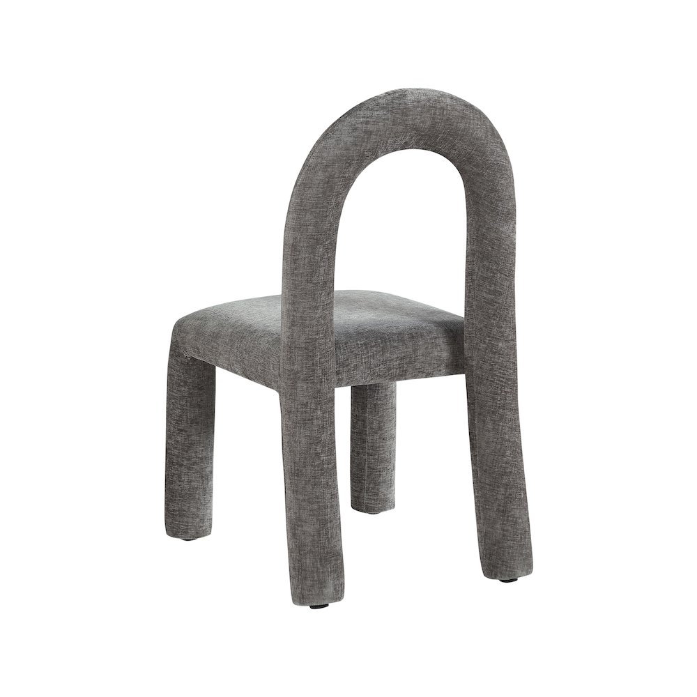 Amari Grey Chenille Fabric Dining Chair, Set of 2. Picture 6
