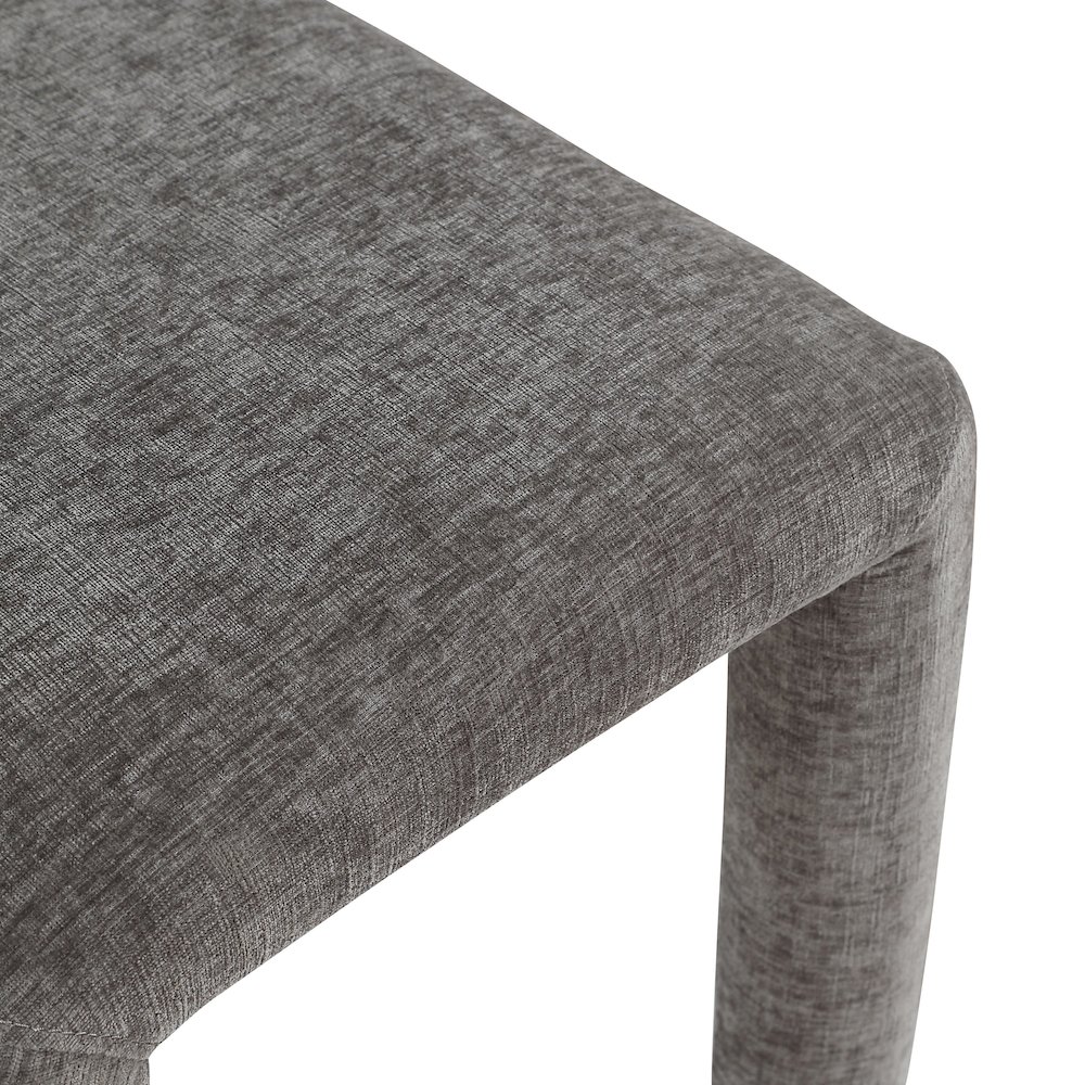Amari Grey Chenille Fabric Dining Chair, Set of 2. Picture 7