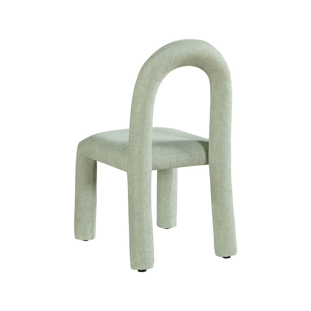 Amari Mint Chenille Fabric Dining Chair, Set of 2. Picture 6