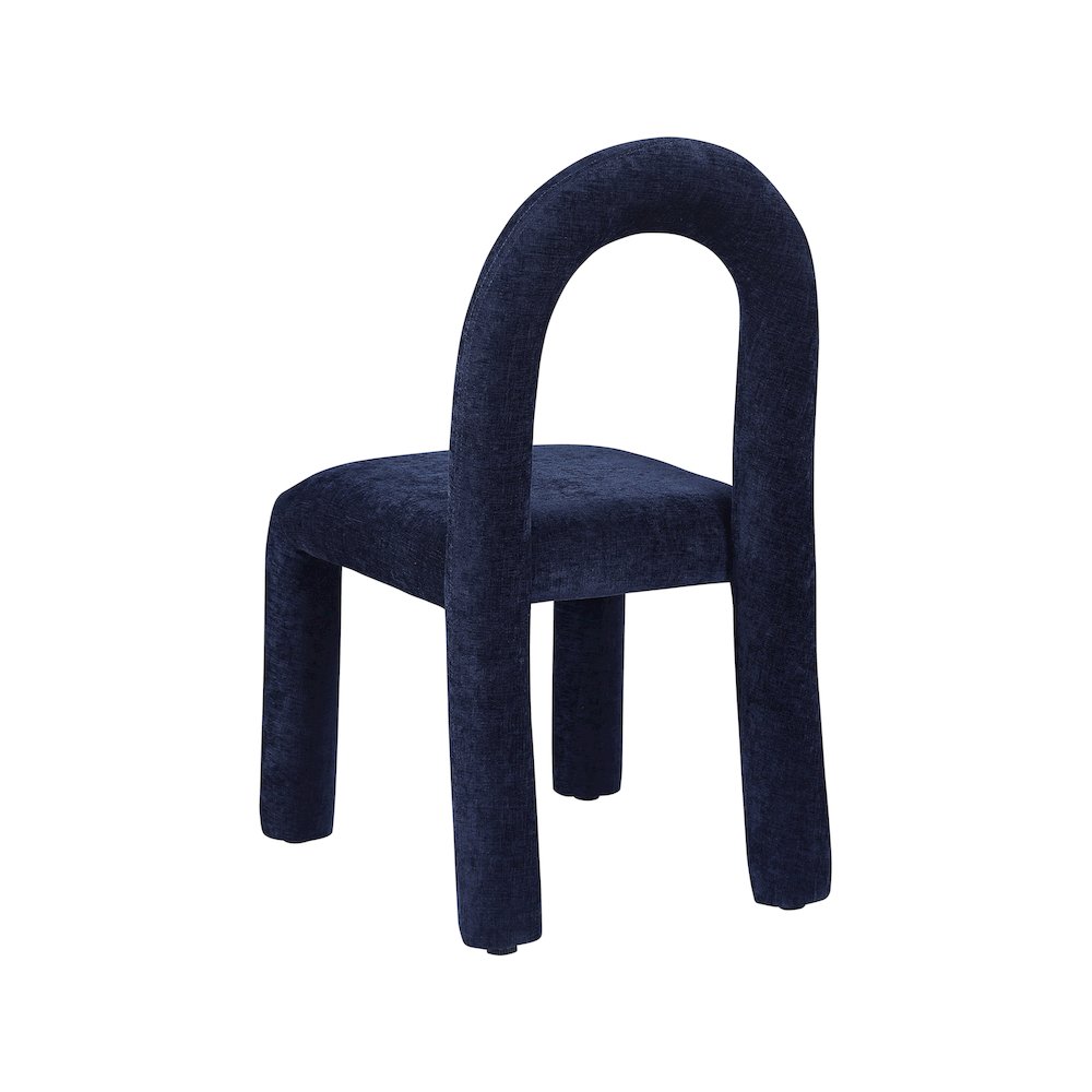 Amari Navy Chenille Fabric Dining Chair, Set of 2. Picture 6