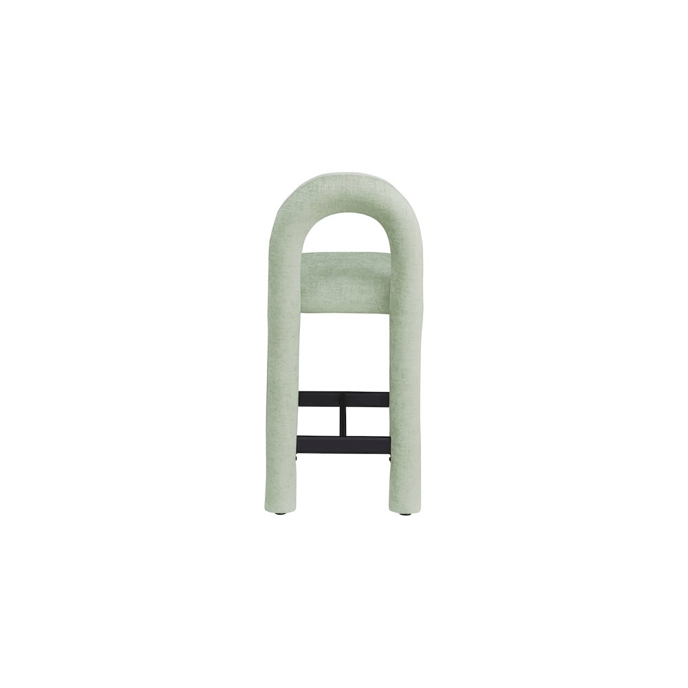 Amari Mint Chenille Fabric Stool. Picture 5