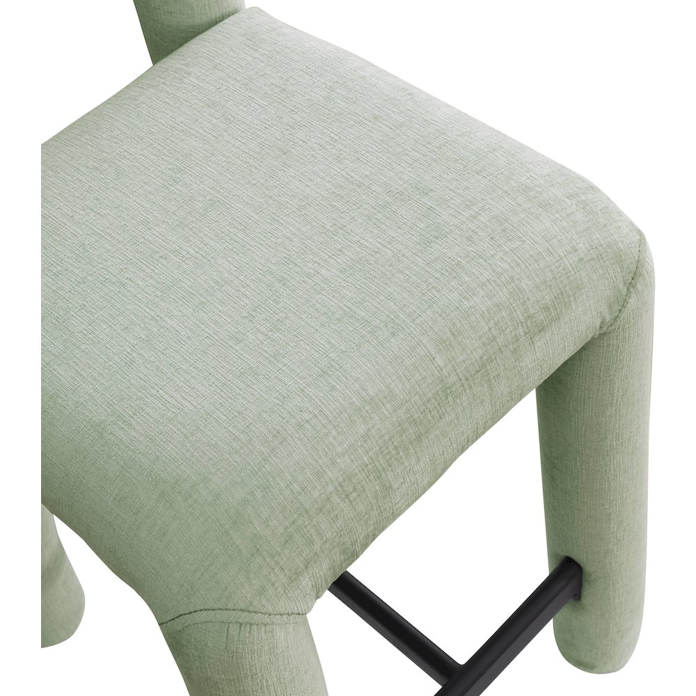 Amari Mint Chenille Fabric Stool. Picture 7