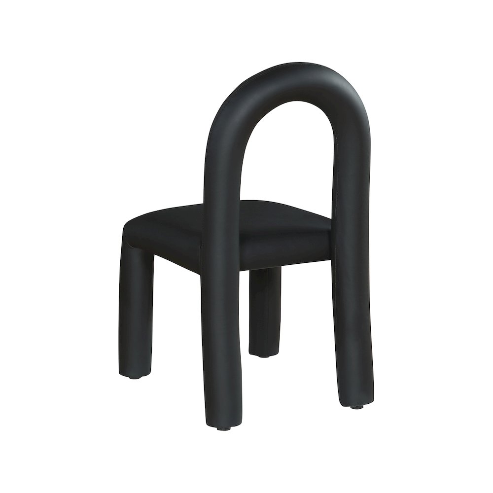 Amari Black Vegan Leather Dining Chair, Set of 2. Picture 6