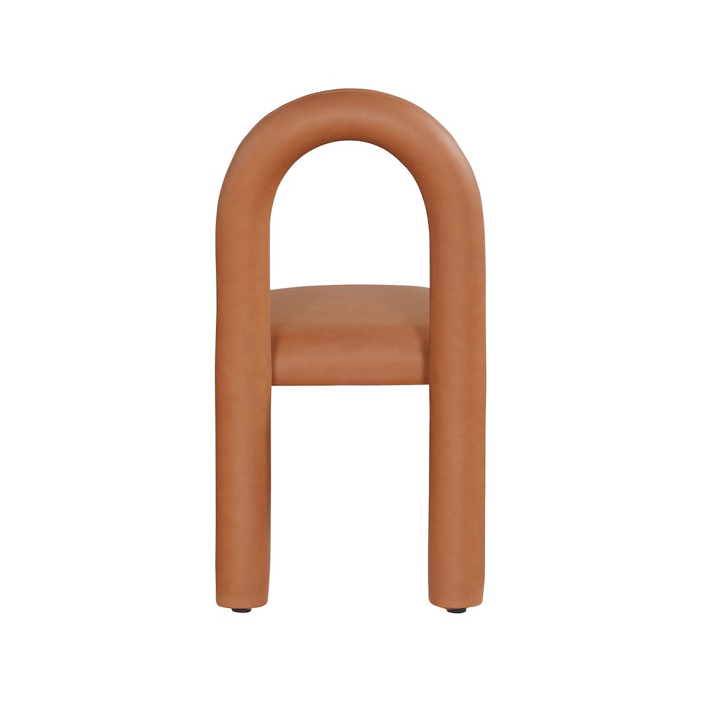 Amari Cognac Vegan Leather Dining Chair, Set of 2. Picture 5