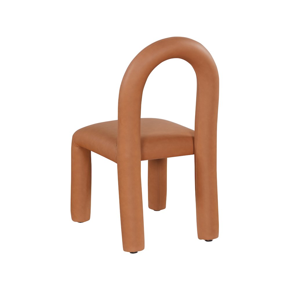 Amari Cognac Vegan Leather Dining Chair, Set of 2. Picture 6