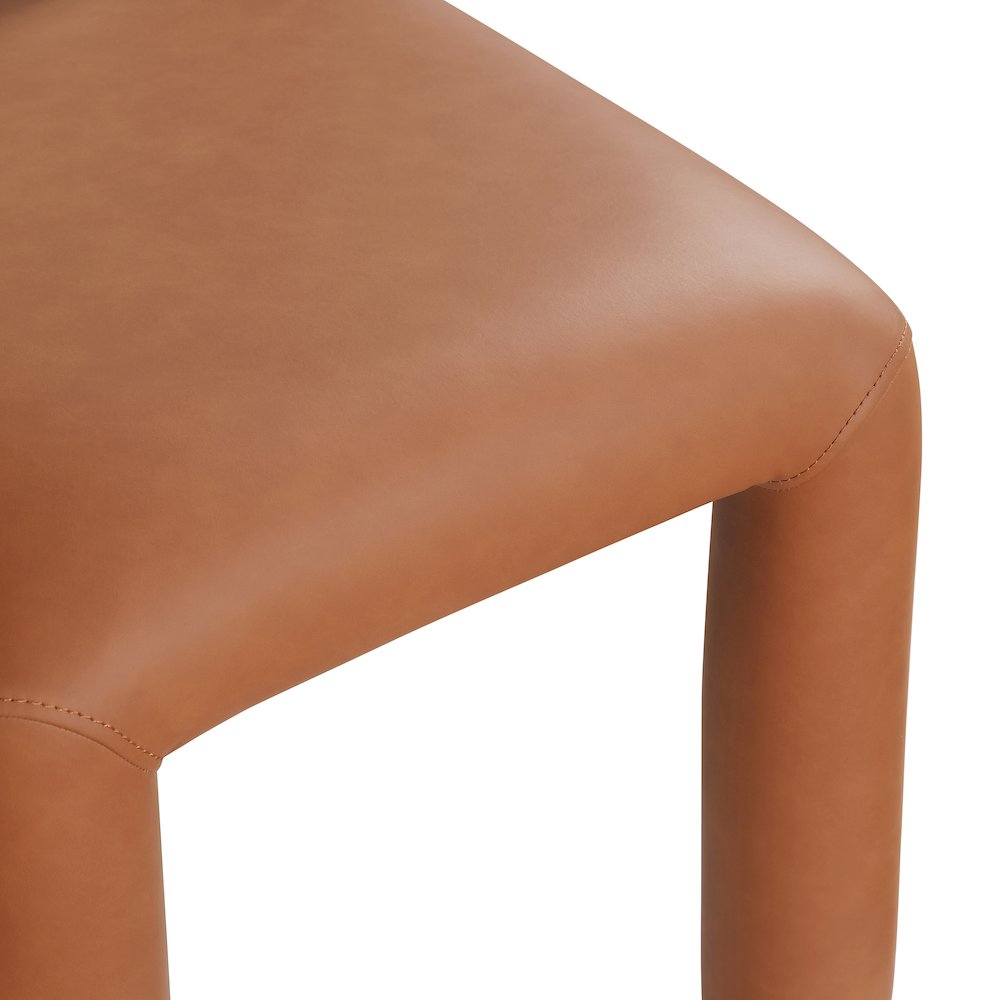 Amari Cognac Vegan Leather Dining Chair, Set of 2. Picture 7