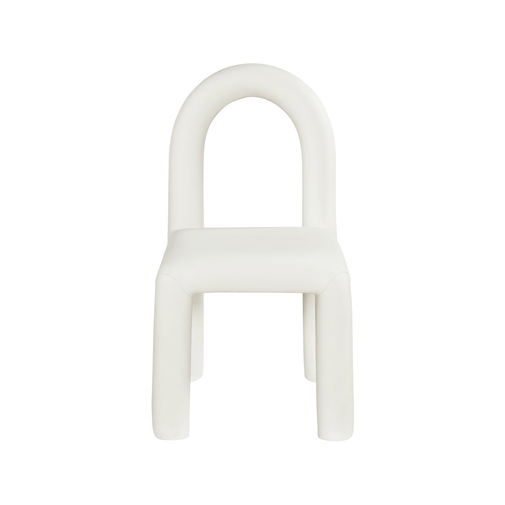 Amari Cream Vegan Leather Dining Chair, Set of 2. Picture 3