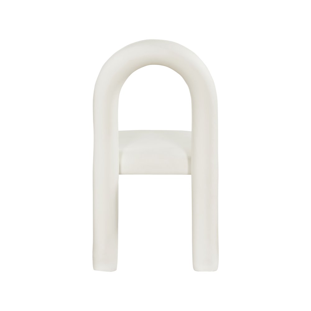Amari Cream Vegan Leather Dining Chair, Set of 2. Picture 5