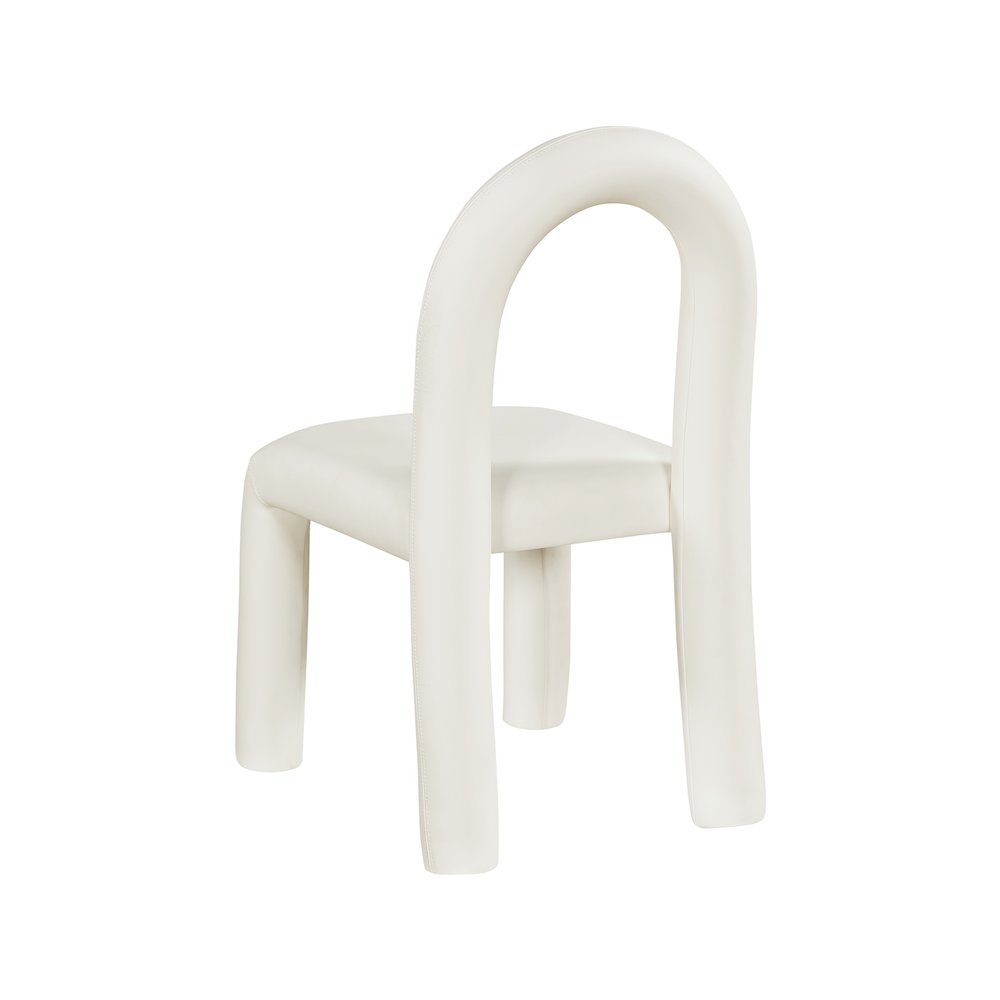 Amari Cream Vegan Leather Dining Chair, Set of 2. Picture 6