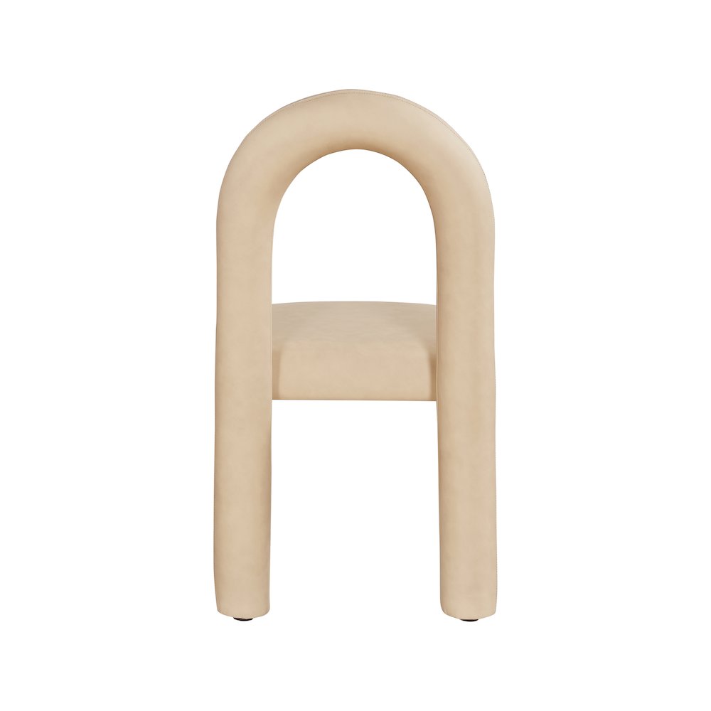 Amari Tan Vegan Leather Dining Chair, Set of 2. Picture 5