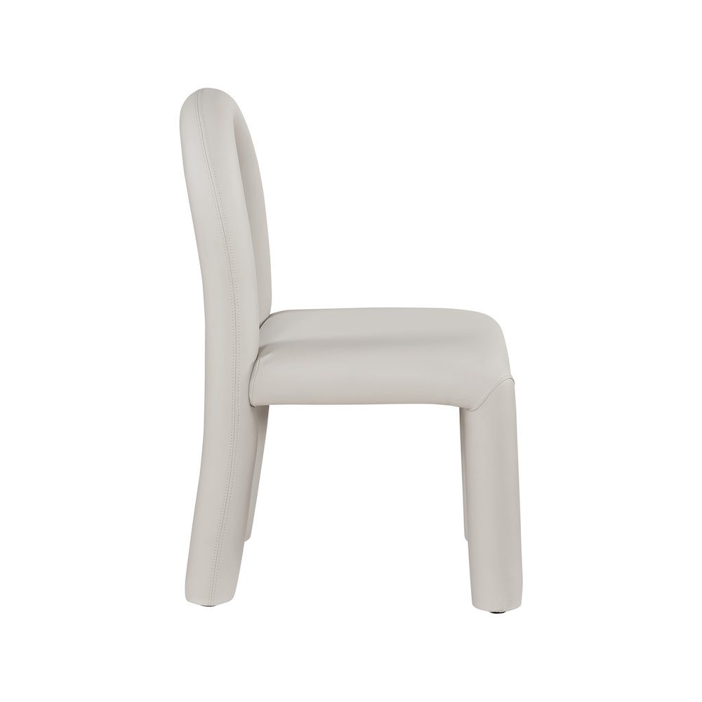 Amari Taupe Vegan Leather Dining Chair, Set of 2. Picture 4