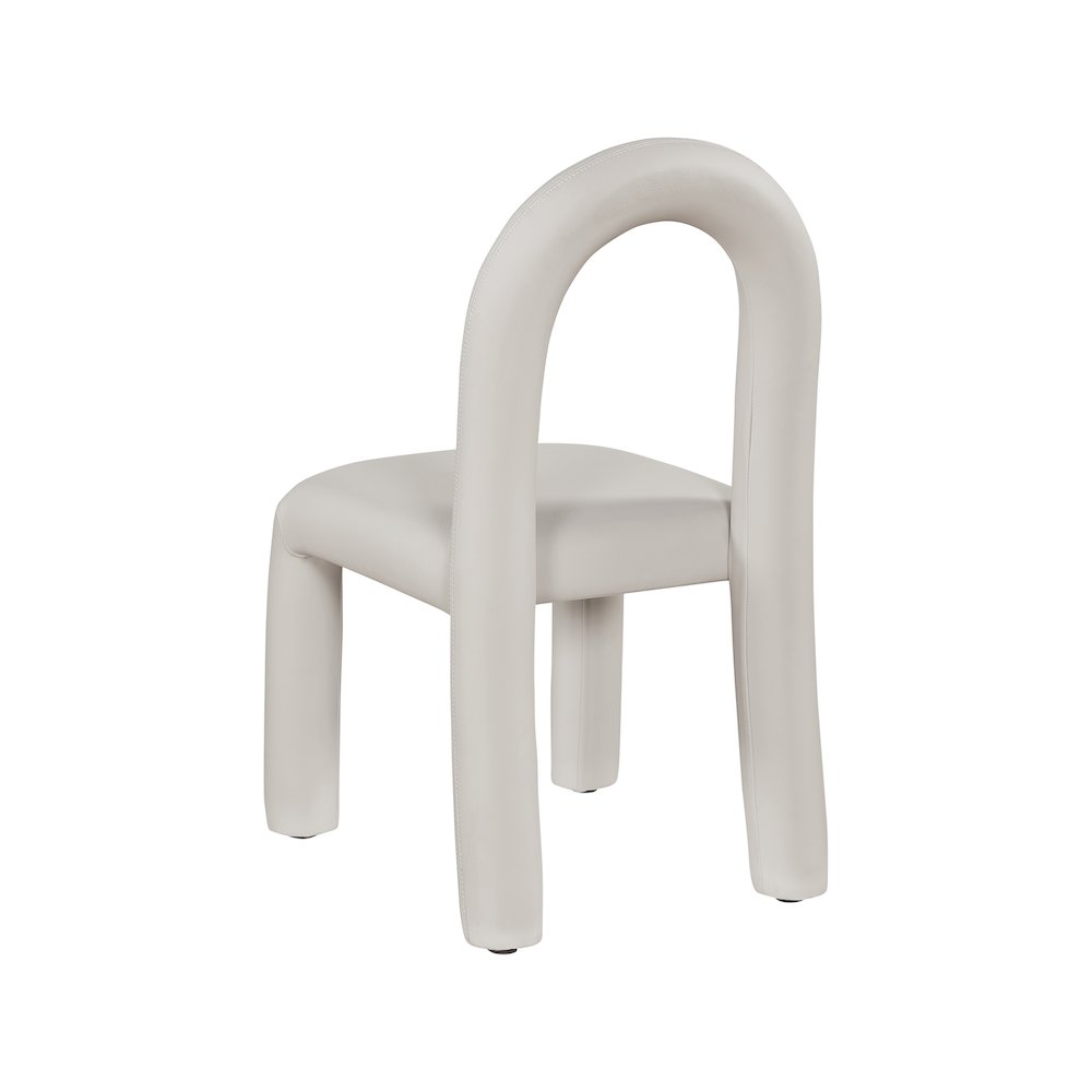 Amari Taupe Vegan Leather Dining Chair, Set of 2. Picture 6