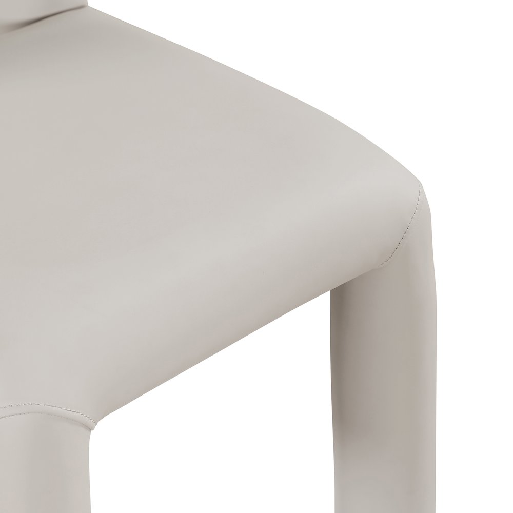 Amari Taupe Vegan Leather Dining Chair, Set of 2. Picture 7