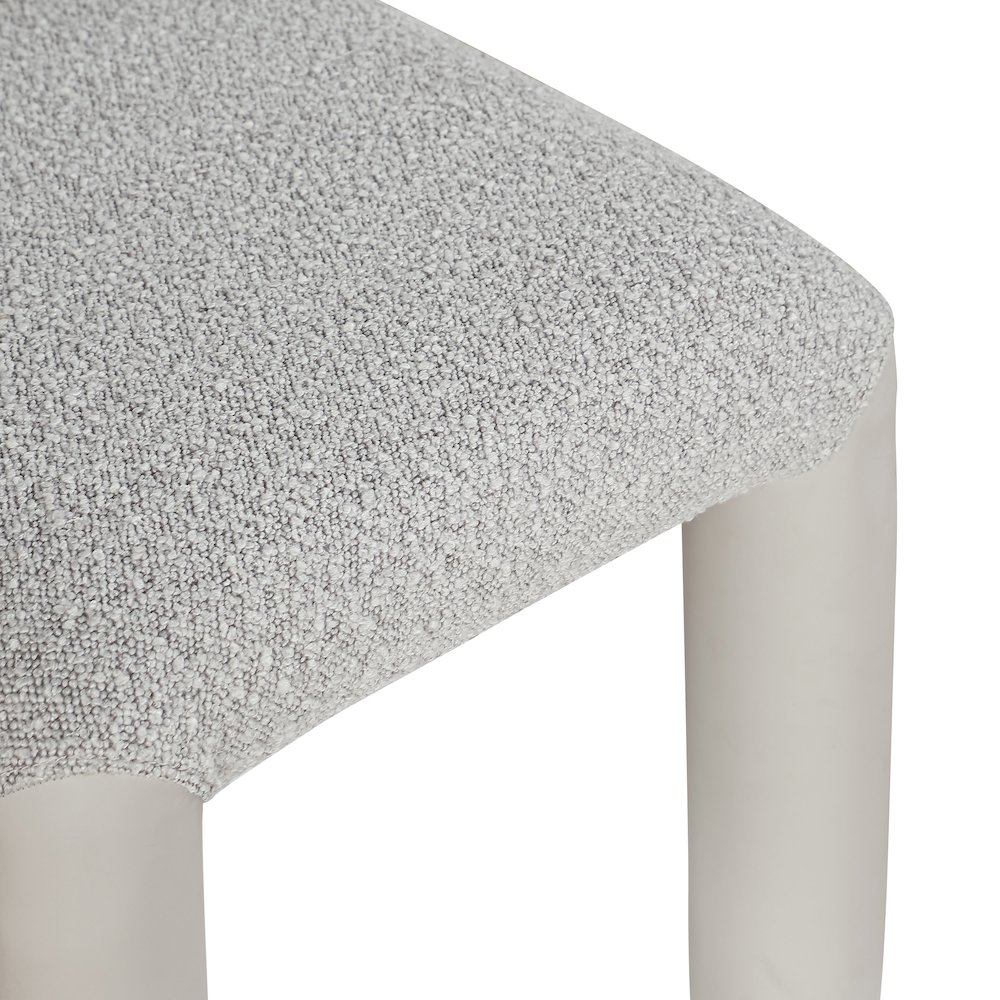 Amari Taupe Vegan Leather and Boucle Fabric Dining Chair, Set of 2. Picture 7