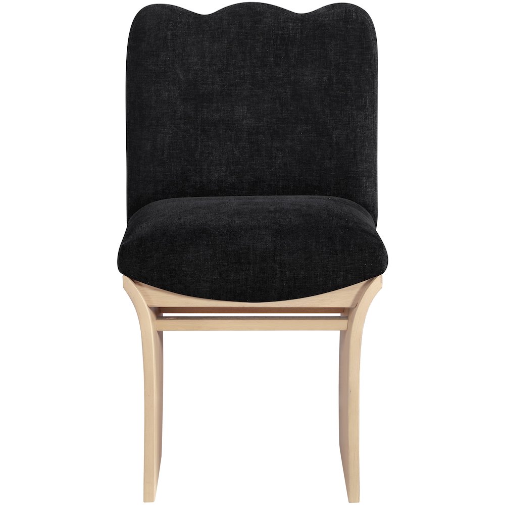 Shaw Black Chenille Fabric Upholstered Dining Chair. Picture 2