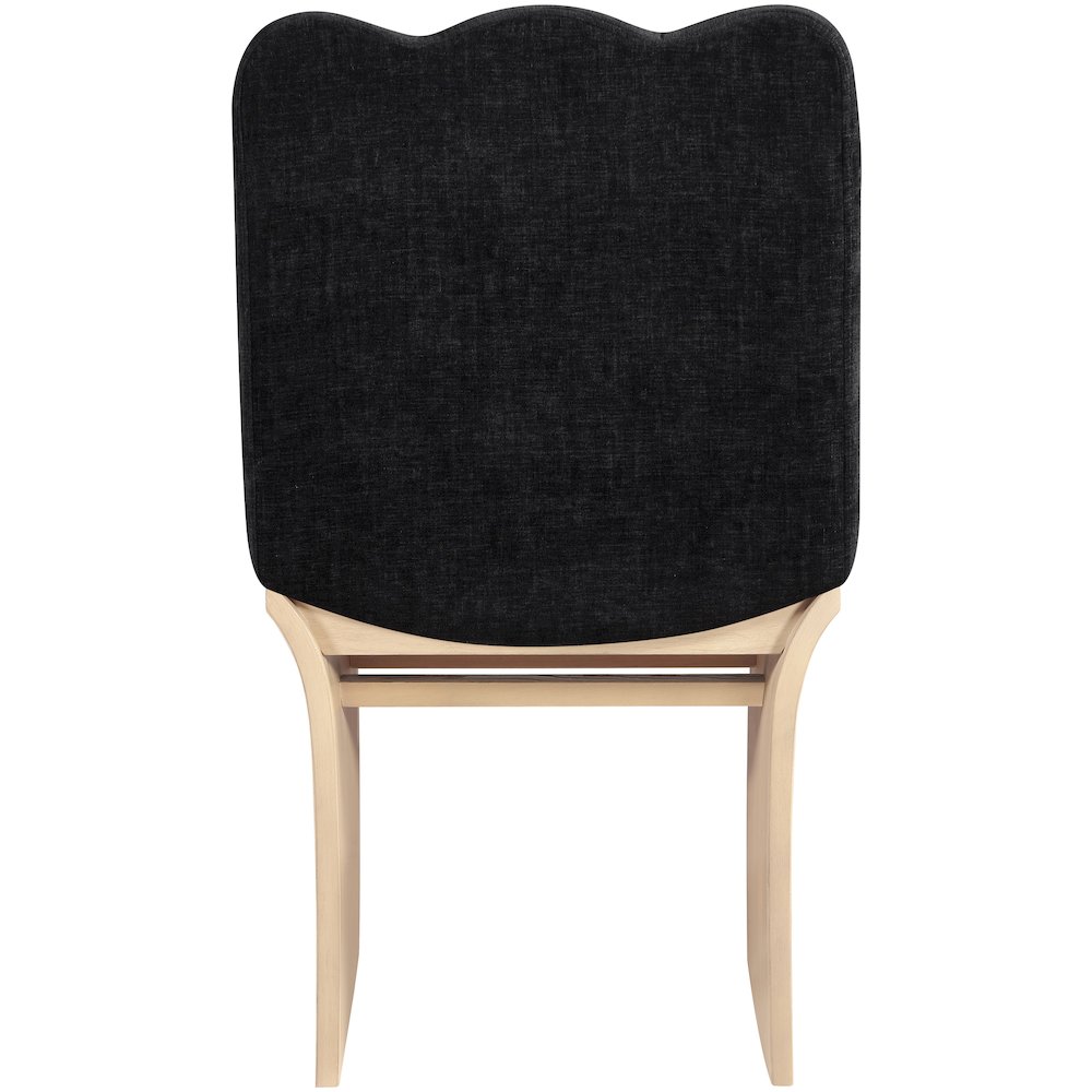 Shaw Black Chenille Fabric Upholstered Dining Chair. Picture 3